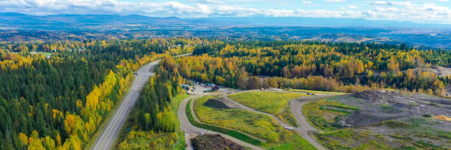 The Foothills Landfill, a birds eye view image