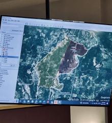 map on a computer screen